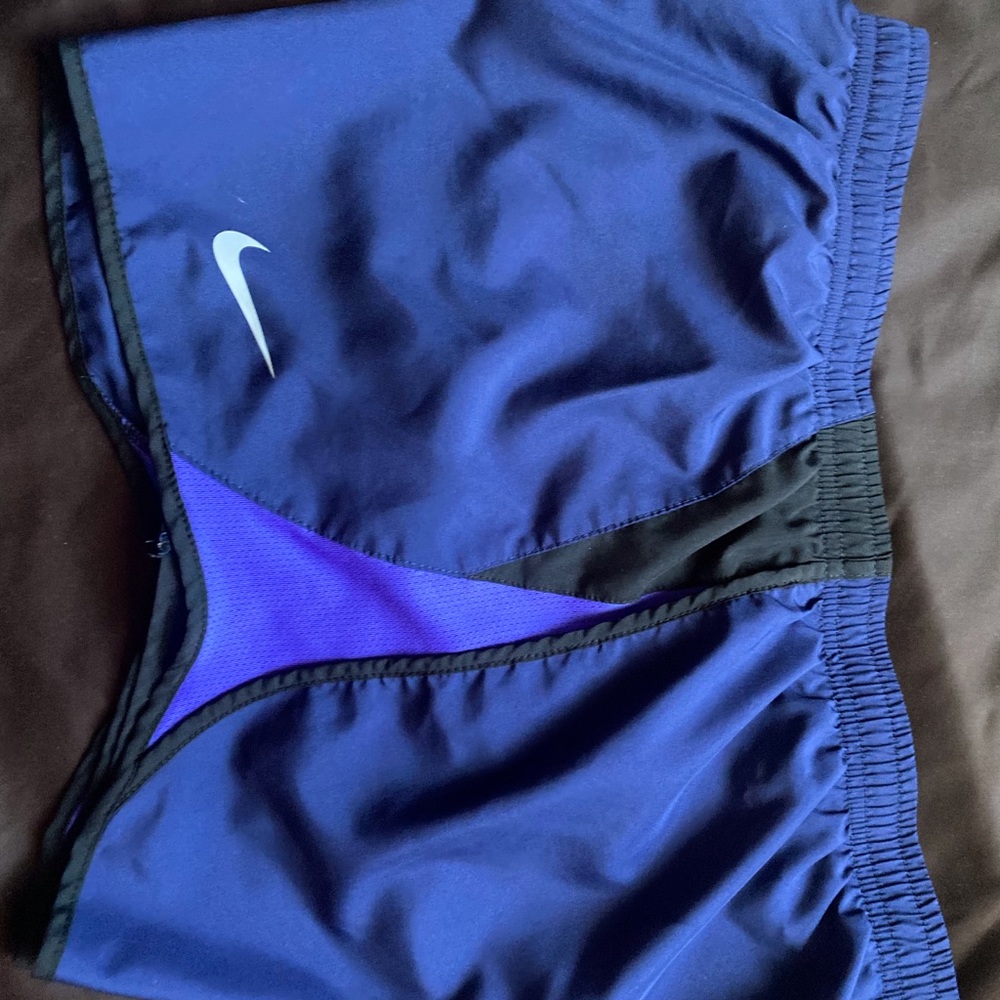 Ladies blue running shorts